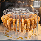 Air fryer skewer stand, stainless steel BBQ kebab rack holder (1 set)