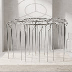 BBQ kebab stand with skewers for even cooking