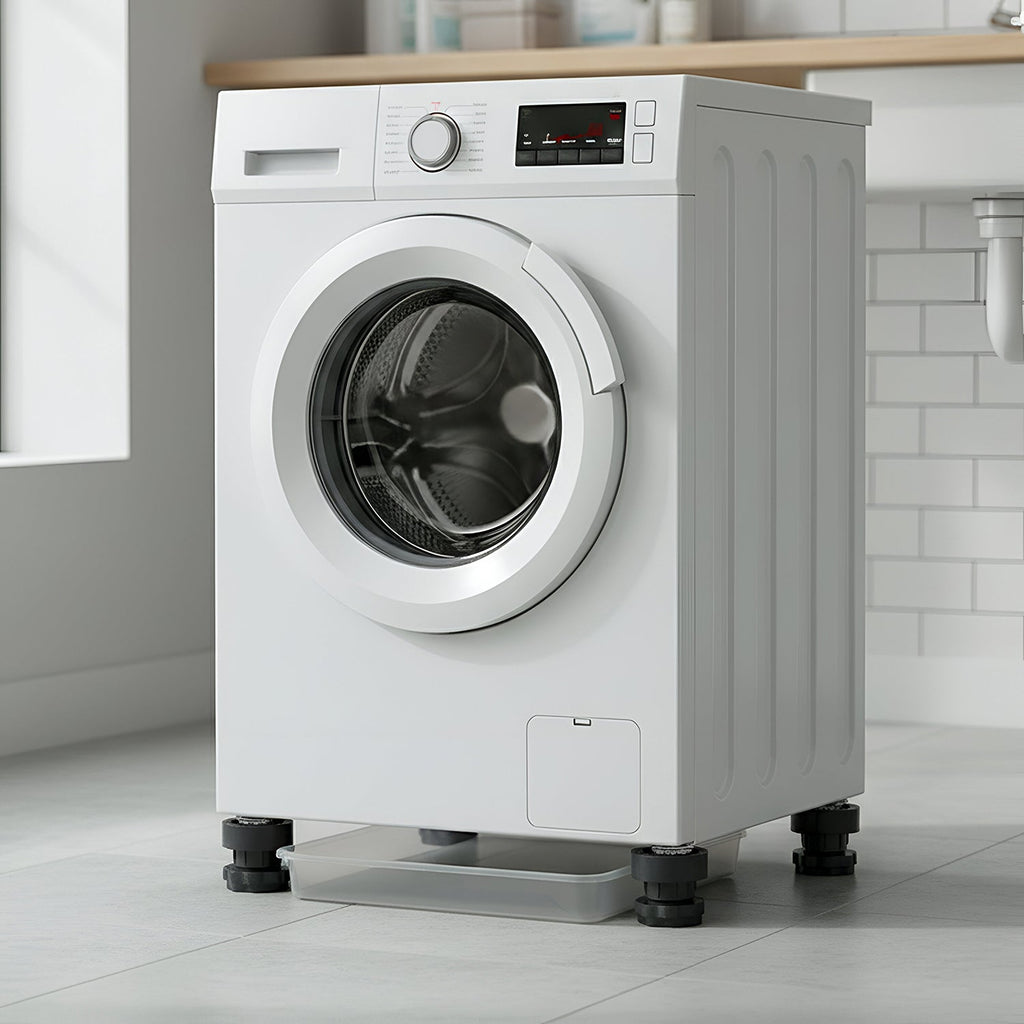 Packaged set of four anti-vibration pads for washing machines and dryers