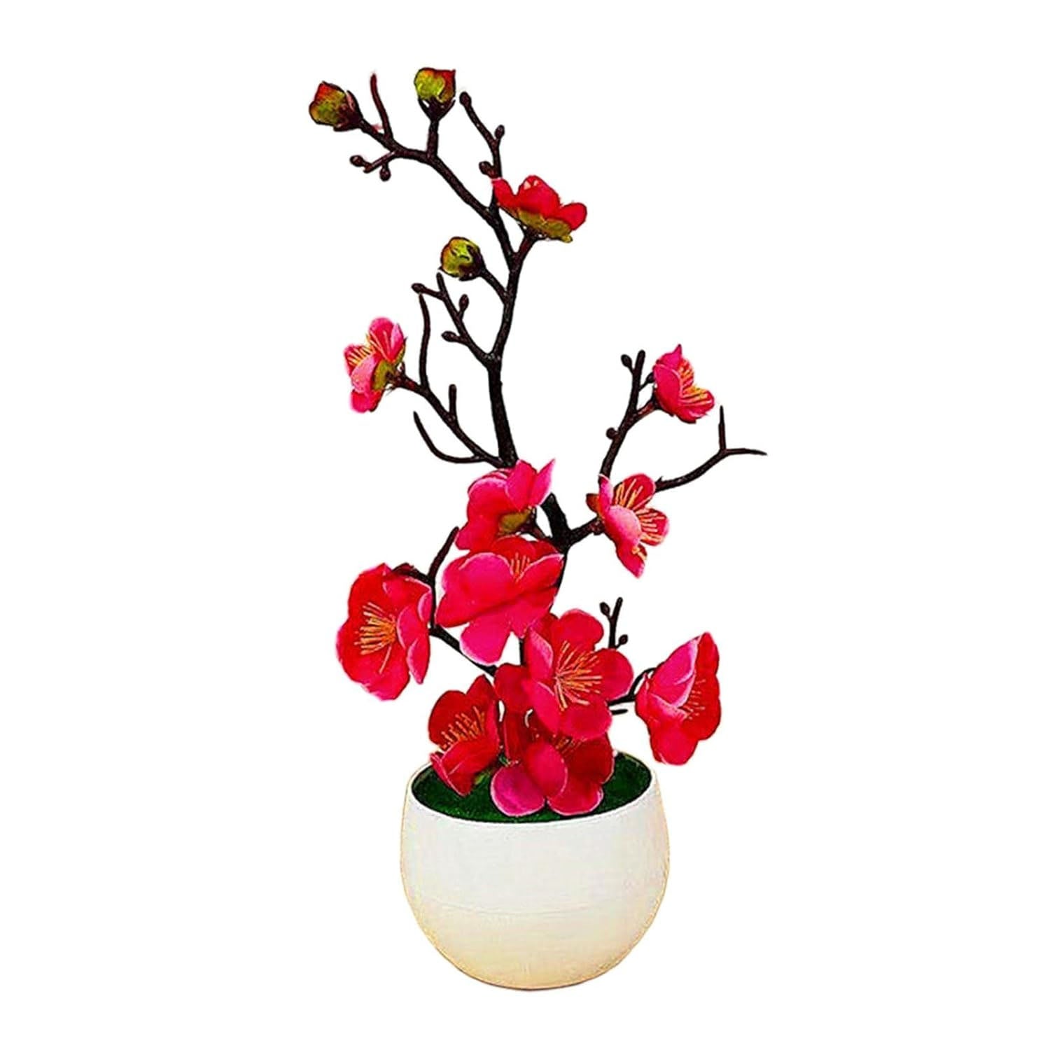 Decorative artificial flower vase plant enhancing home décor