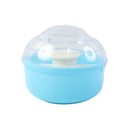 Baby powder puff dispenser for hygienic and gentle application