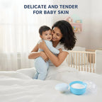 Compact baby powder puff storage box with protective lid