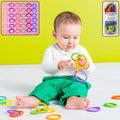 Colorful baby learning links educational toy set with interlocking rings