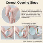Close-up detail of interchangeable heads for baby nail care set