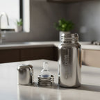 Durable stainless steel baby milk feeder bottle for infants