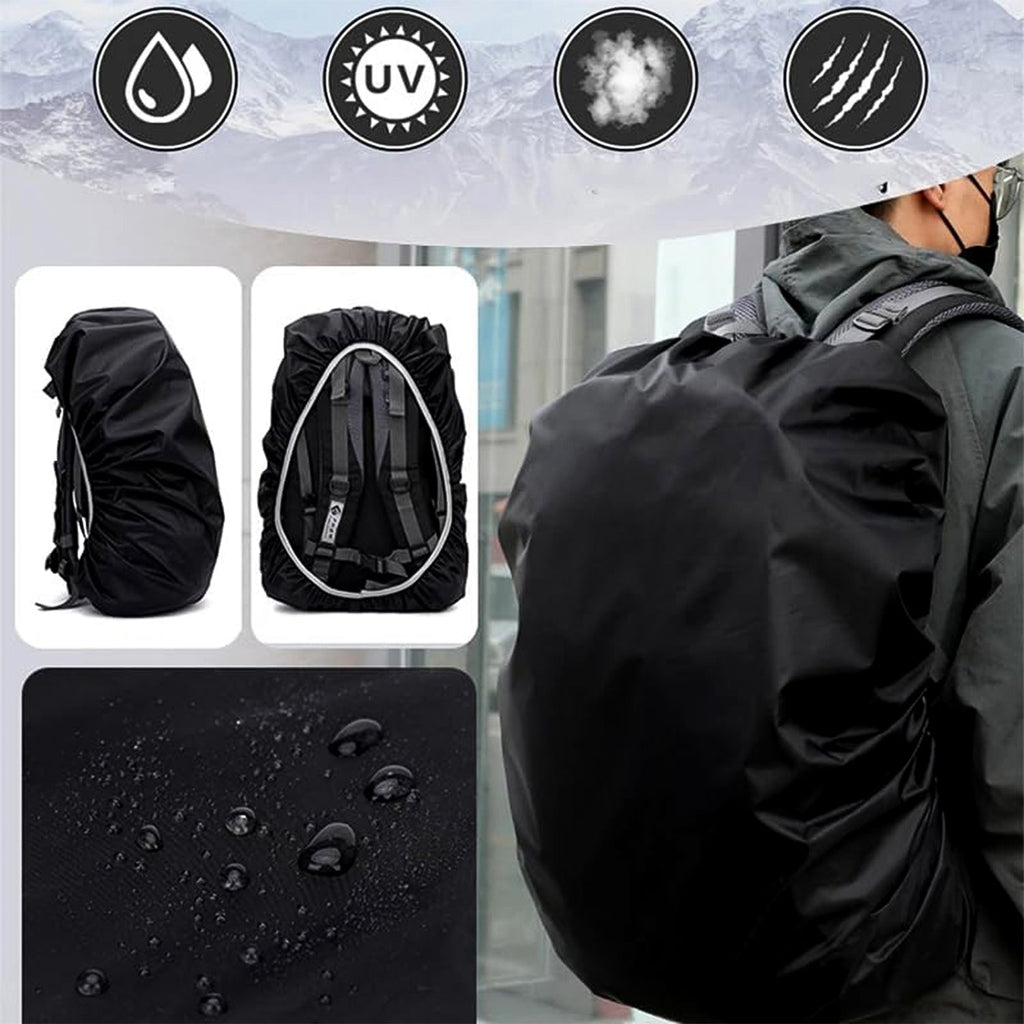 Foldable waterproof rain cover for travel backpack use