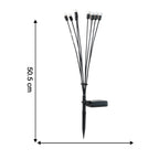 Ground stake solar LED garden light installed in lawn