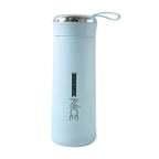 Portable leak proof glass water bottle for easy carrying