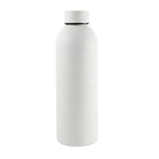 Reusable stainless steel water bottle with vacuum insulation technology