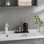 Elegant black glass pump bottle for hand wash and lotion