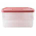 Multipurpose transparent organizer box with stackable design
