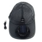 Solar fan baseball cap to stay cool in summer heat