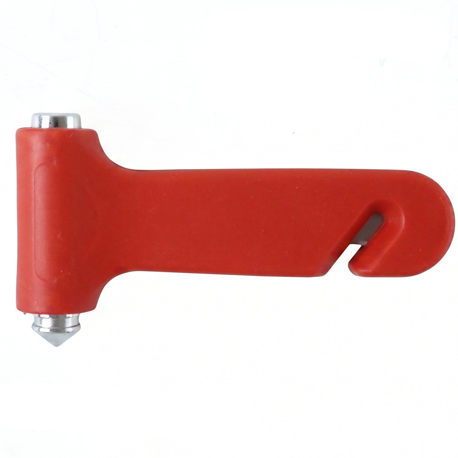 Vehicle emergency tool with window breaker and seatbelt slicer