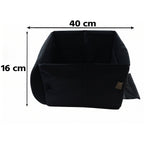 Car seat gap storage organizer with armrest support