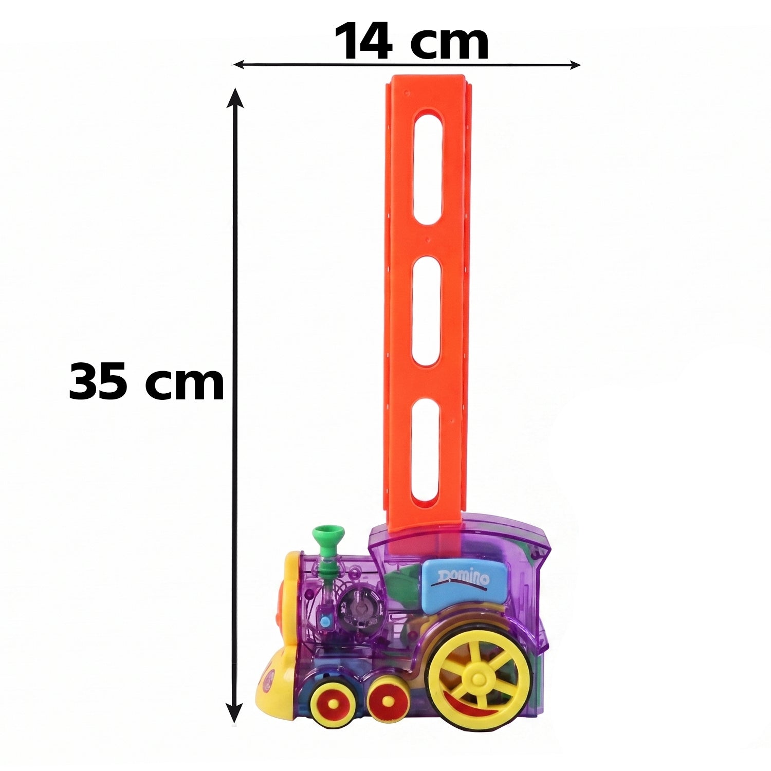 Automatic Domino Laying Train Engine Toy with Light and Music for Kids (1 Pc) view 6
