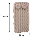 Detailed size chart for the car air mattress dimensions.