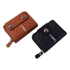 Black Zip-Around Card Holder Wallet – Secure Multi-Card Organizer