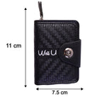 Black Zip-Around Card Holder Wallet – Secure Multi-Card Organizer