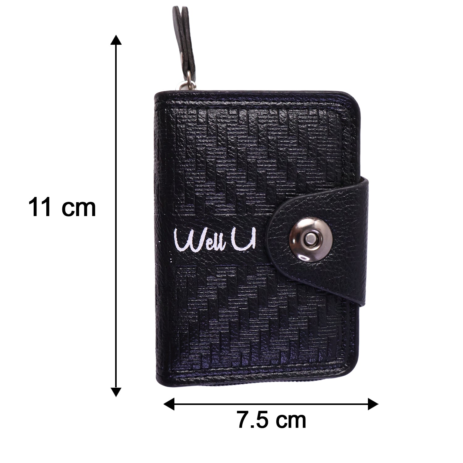 Black Zip-Around Card Holder Wallet – Secure Multi-Card Organizer
