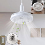 Remote control ceiling fan with light and E27 socket LED lamp for home (1 set)