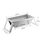 Travel-friendly foldable charcoal barbecue grill