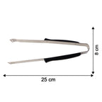 Compact stainless steel kitchen chimta tongs with smooth finish