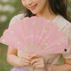 Side profile of the stylish foldable hand fan for women