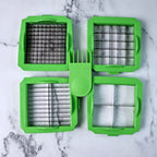 Close-up of Supermom Quick Nicer Dicer kitchen tool detailing