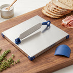 Stainless Steel 2 In 1 Cutting Chopping Board with Knife Finger Guard (1 Set) view 3