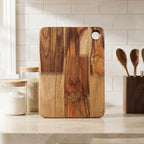 Kitchen wood chopping board for meat, veggies and fruit prep