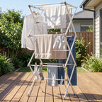 3 Tier Folding Clothes Drying Rack Laundry Cloth Dryer Stand for Balcony (1 Set) view 7