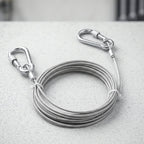 Clothesline wire hanging use