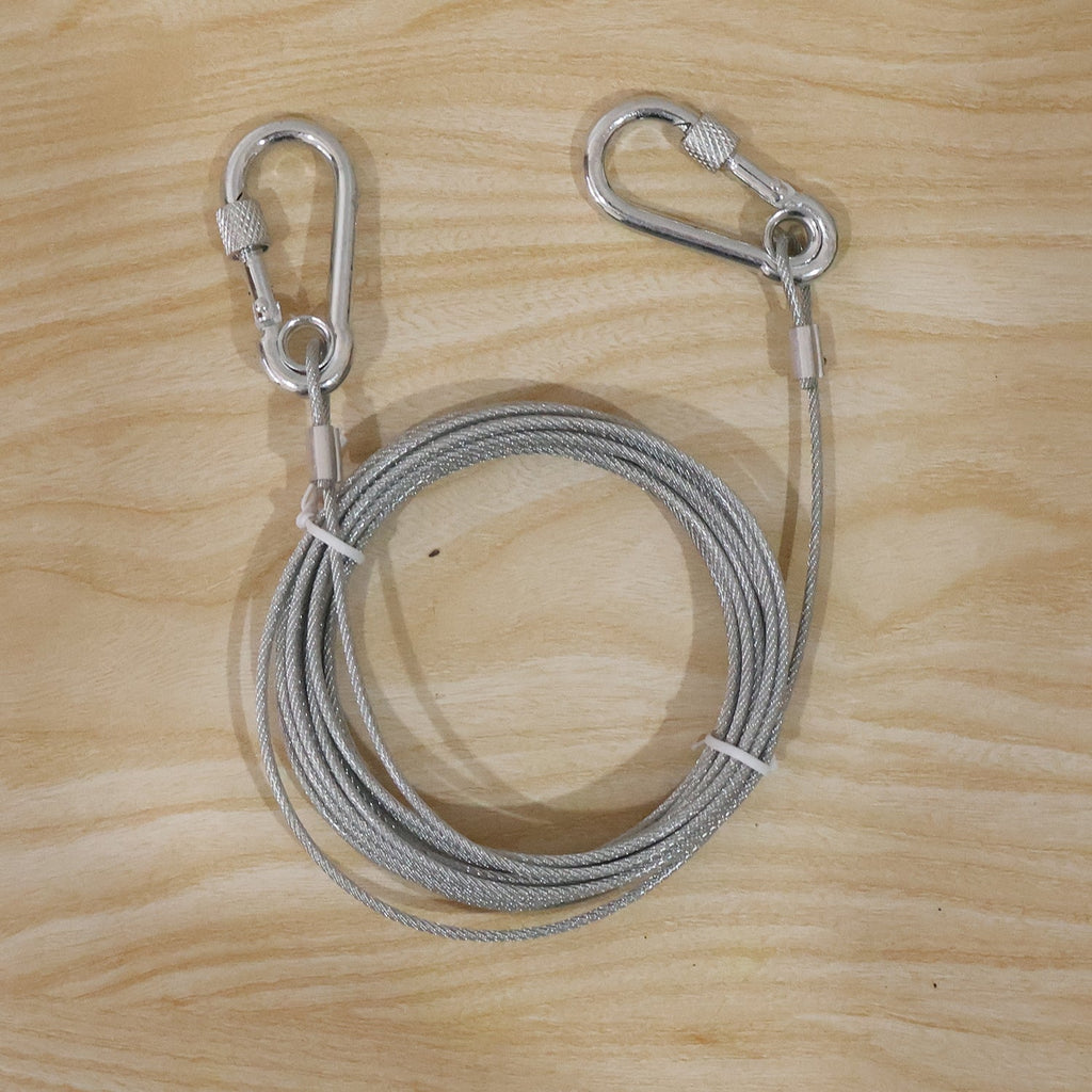 Steel wire rope clothesline use