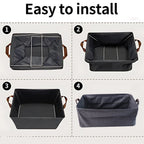 Foldable cloth storage organizer bag handles for easy carrying