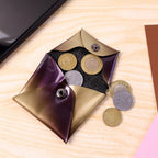 PU leather coin pouch with secure snap closure