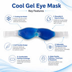 Blue cooling gel eye mask for relaxation and stress relief