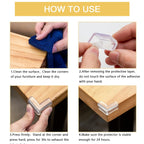 Child safety corner covers to prevent bumps and injuries