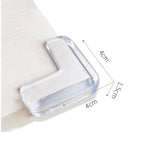 Transparent silicone corner protectors for sharp furniture edges