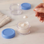 Mini refillable balm and cream jars for travel