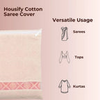 Foldable saree storage cover for space saving storage