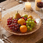 Crystal clear round platter for table serving and gifting