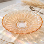 Decorative 23 cm glass plate for parties and dining