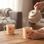 Single mini tea coffee mug with ergonomic handle for comfort