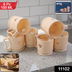 Elegant 100ML tea and coffee mug set for everyday drinking