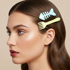 Fun snack-themed hair pins in a cute 4-piece set