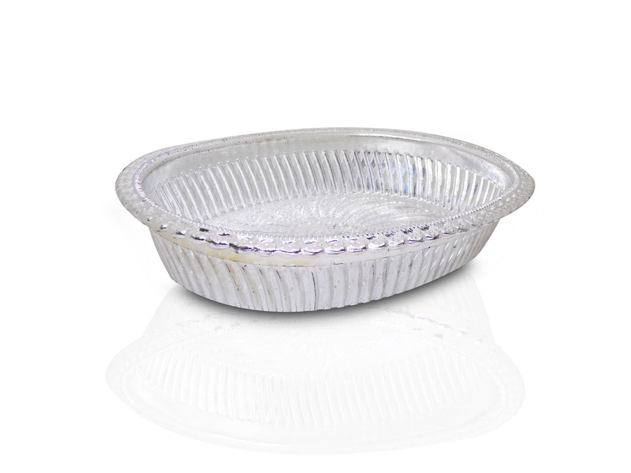 Silver Gift Tray – Royal Design Oval Decorative | Jiaqi