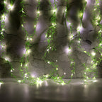 Warm white LED leaf vine string light enhancing party or festival décor
