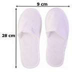 Soft Closed Toe Slippers for Hotel Spa Guest and Home White 28 x 11 cm (1 Pair) view 6
