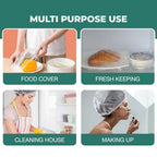 Opened disposable men's shower cap with elastic edge visible