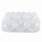 Heart shape glass bowl close view